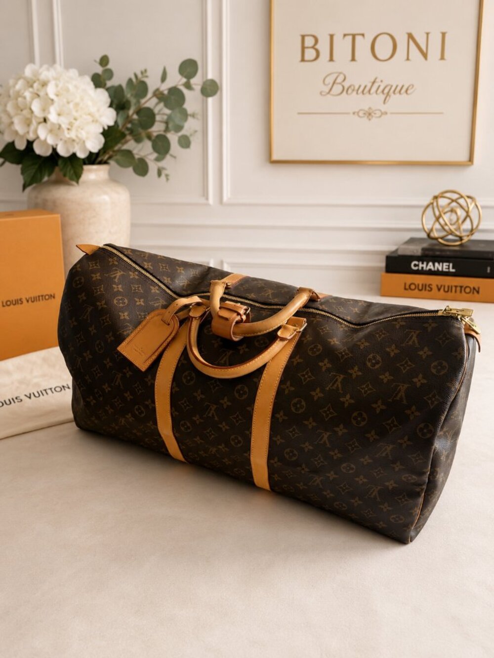 Authentic Louis Vuitton Keepall 60 Monogram Canvas Travel Duffel Bag | WGACA Aut
